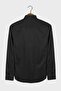 Men's Italian Collar Extra Slim Black Premium Classic Shirt - 3