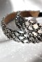 Kate Crystal Jewelled Gray Satin Crown - 2