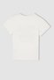 Girl's Regular Fit Slogan Printed Short Sleeve Cotton T-Shirt - 5