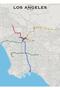 Los Angeles Transit Map Table Wooden Poster Decorative