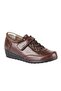 Women's Brown Leather Lining Heel Cushioned System Shoes - 3