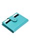Turquoise Leather Men's Credit Card Holder 01617s3ı