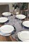 American Service, 6-Piece Plate and Runner Gray Marble Tk 2 - 2