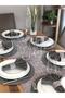 American Service, Wicker 6 Plates, 6 Napkins, 6 Napkin Rings and Runner Tk7 - 2