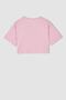Girl's Regular Fit Tropical Printed Short Sleeve Cotton T-Shirt - 4