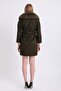 Khaki Fox Accessory Cashmere Coat - 5