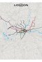 London Transit Map Table Wood Poster Decorative