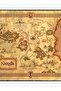 Map Table Wooden Poster Decorative