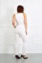 Women's Dumbbell Fabric Large Size Trousers White - 4