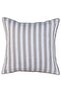 Throw Pillow Cover with Piping (Beige X Ecru Striped)