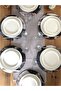 American Service, 6-Piece Plate and Runner Gray Marble Tk 2 - 3