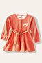 Girl's Polka Dot Belted Dress