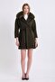 Khaki Fox Accessory Cashmere Coat