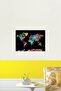World Map Table Wooden Poster Decorative - 2