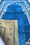 Luxury Dodya Velvet Mat (Powder Pink, Turquoise), Prayer Beads, and Skullcap for Wedding and Engagement Gift Sets - 4
