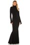 Women's Fishtail Turtleneck Silk Jersey Maxi Dress