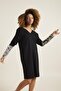 Women's V-Neck Dress - 3