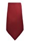 Red / Matte Dupont Woven Slim Tie with Handkerchief - 2