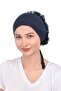 Lacy Frilly Bonnet Pr-0009 |   Navy Blue - 2