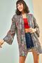Women's Aqua Green Multi Patterned Kimono 30901004 - 6