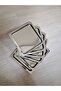 Set of 2 Luxury Square Stainless Steel Silver Coffee, Tea, Decorative Presentation Serving Tray 21x21 Cm - 3