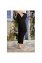 Large Size Elastic Waist Fabric Trousers - 3