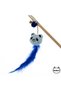 Sound, Furry Cat Fishing Rod with Plush Bear Figure-blue - 2