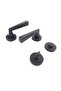 Sofuoğlu Deniz Round Stainless Rosette Matte Black (BATHROOM-WC) Door Handle Aluminum / Steel