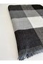 Women's Black Checkered Soft Textured Scarf - 7