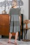Women's Khaki Italian Robe Sleeves Skirt Lace Detailed Lined Midi Dress M10160000EL93731 - 5