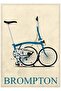 Brompton Folding Bicycle Table Wooden Poster Decorative