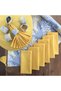 American Service, Yellow Coral 6 Plates, 6 Napkins, 6 Napkin Rings and Runner Tk4