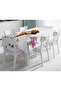 Modern Decorative Stain-Proof Tablecloth with Flower Girl Drawing-120x140 Cm