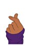 Korea Finger Heart - Bts Painting Wood Poster Decorative Code2245