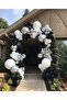 50 Pieces Pastel Black - Metallic White - Chrome Silver Balloon Chain Set