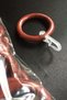 Rustic Curtain Ring and Clip Mahogany-birch Wood Color - 10 Pieces - 2