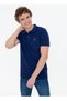 Polo Neck Slim Fit Navy Blue Men's T-shirt -gtp04ıy022 - 3