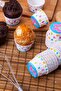 Butterfly Based Colorful Polka Dot Detailed 50-Piece Baked Non-Scattered 7X3.5 cm Cake Mold Muffin Cupcake - 3
