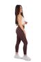 Women's Seamless Fitting Ribbed Push Up Cotton Sports Daily High Waist Leggings - 3