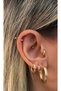 Gold Hoop Earrings - 4