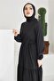 411 Zero Collar Waist Belted Hijab Dress - 6