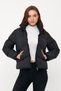 Palton negru oversize puf de damă - 7