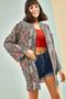 Women's Aqua Green Multi Patterned Kimono 30901004 - 3