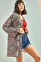 Women's Aqua Green Multi Patterned Kimono 30901004 - 4