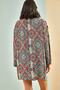 Women's Aqua Green Multi Patterned Kimono 30901004 - 5