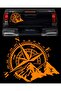 Compass Mountain Off Road Car Sticker, 30X25 cm Orange Auto Sticker - 2