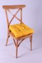 Lina Yellow Fluffy Chair Cushion Special Stitched Lace up 40X40Cm - 2