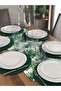 American Service, 6-Piece Charger and Runner Green Leaf Tk62 - 2