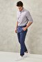 Men's Navy Blue Slim Fit Slim Fit Side Pocket Flexible Classic Trousers - 4
