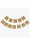 Happy Birthday Banner Kraft -gold Birthday Text - 2